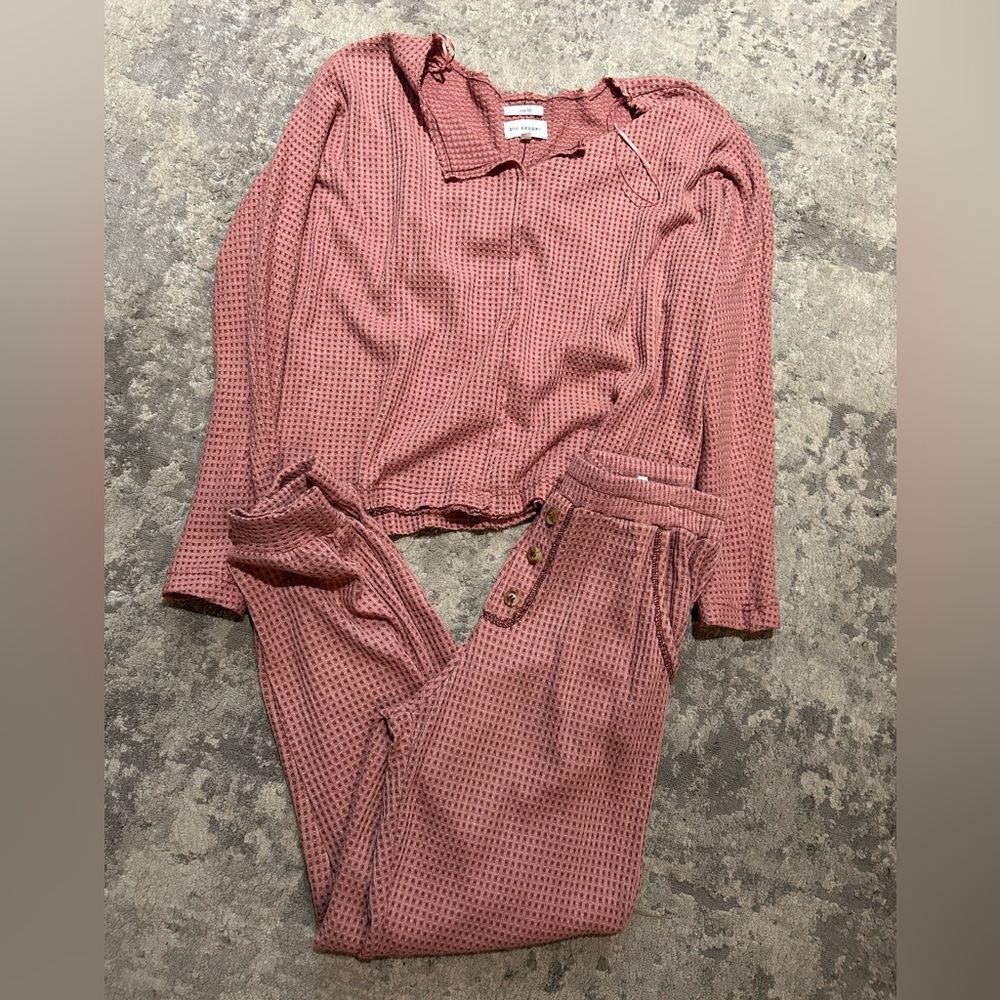 Waffle knit lounge set size Small